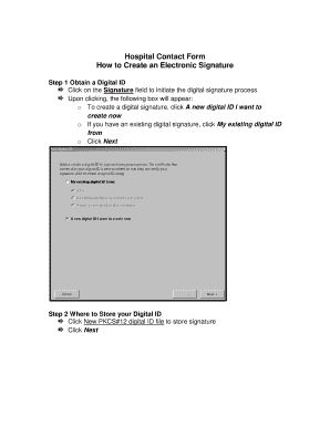 Hospital Contact Form How to Create an Electronic Signature - il eqhs