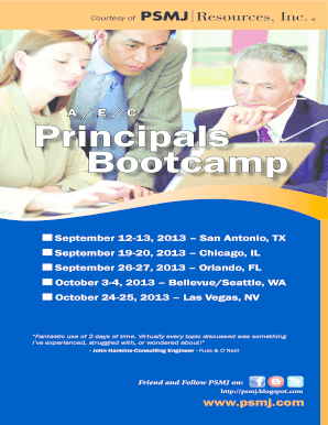 AEC Principals Bootcamp - PSMJ Resources Inc