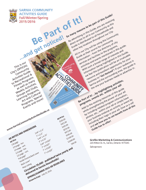 Be Part of It - Sarnia Community Activities Guide - sarniacommunityactivitiesguide