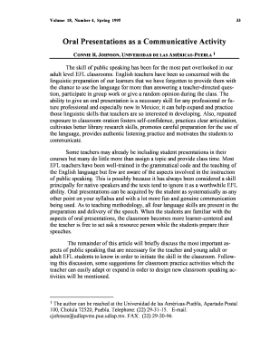 Oral Presentations as a Communicative Activity - MEXTESOL Journal - mextesol