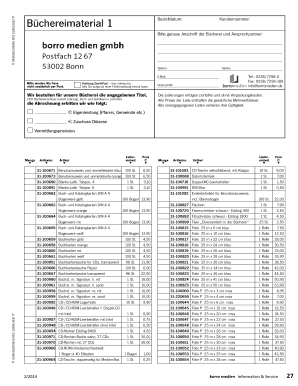 I PE Bchereimaterial 1 Bestelldatum - borromedien
