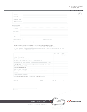 Dread disease checklist - iGuide