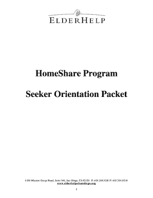 HomeShare Program - elderhelpofsandiego