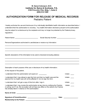 Employee Authorization To Release Medical Records Employee Authorization To Release Medical Records