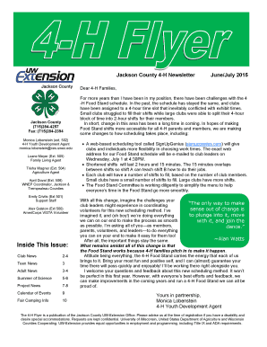 4-H flyer Jun-Jul - Jackson County - University of Wisconsin-Extension - jackson uwex