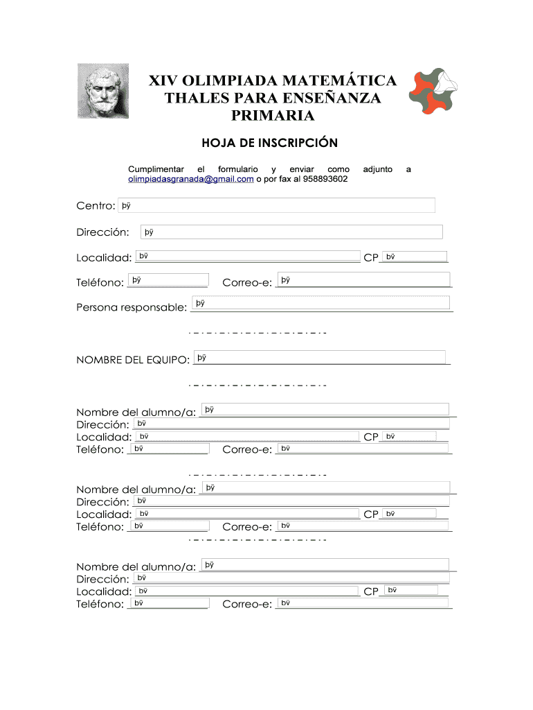 XI OLIMPIADA MATEMTICA THALES PARA ENSEANZA PRIMARIA Vista previa en la página 1