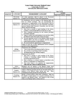 Psychiatry Psychiatry Privilege Form - medical-center lomalindahealth