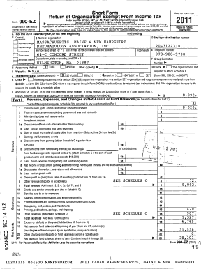 Form Short Form Return of Organization Exempt From Income Tax t Revenue Under section 501 (c) 527, or 4947(a)(1) of e Internal (except black luno benefit trust or private foundation) 990EZ Department of the Treasury Internal Revenue Service