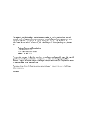 By Pinkerton Background Investigations