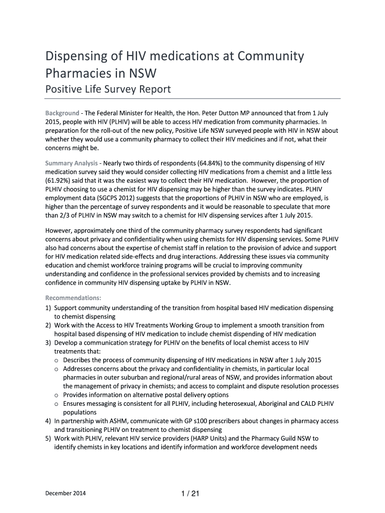 Fillable Online itsyourchoice positivelife org Dispensing of HIV