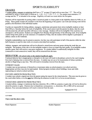 Sports chart for school project - SPORTS ELIGIBILITY GRADES - Big Hollow School District 38 - bighollow