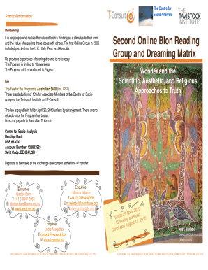 05032010 Bion Reading and Dreaming Matrix Brochure - acsa net