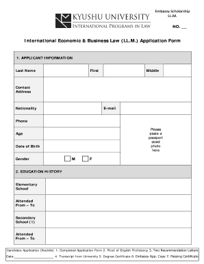 Sample teacher introduction letter - International Economic & Business Law LL.M. Program Application ... - law kyushu-u ac