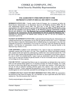 COOKE & COMPANY, INC. Social Security Disability Representation