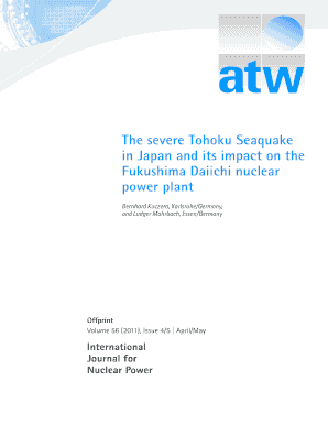 Payment safeguard 1 877 242 5987 - Atw - atomwirtschaft - International Journal for Nuclear Power - Vol 56 - 45 2011 - Offprint Nuclear Power Kernenergie - kernenergie