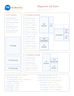 Fillable Online Magazine Ad Sizes Fax Email Print - pdfFiller