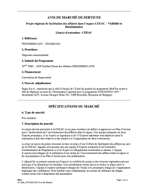 Procurement notice for a service contract - Bizclim - bizclim
