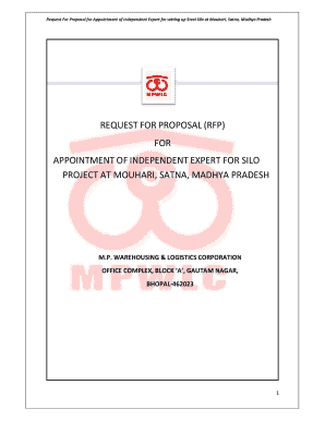 Request for proposal (rfp) for appointment of independent expert for ...