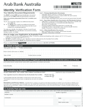 Identity Verification Form 4070 118 A 01 2123456 58
