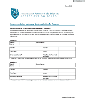 Recommendation for Annual Re Accreditation for Firearms