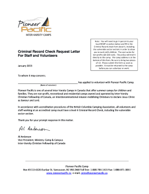 Sample Letter Requesting Background Check - Fill Online, Printable,  Fillable, Blank | pdfFiller