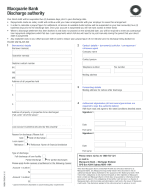 macquarie mortgage discharge form