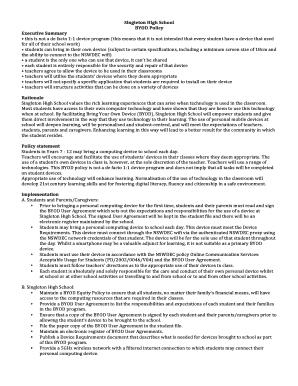 Singleton High School BYOD Policy Executive Summary this is not ... - singleton-h schools nsw edu