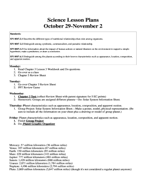 Science Lesson Plans October 29-November 2 - ces rcs k12 tn