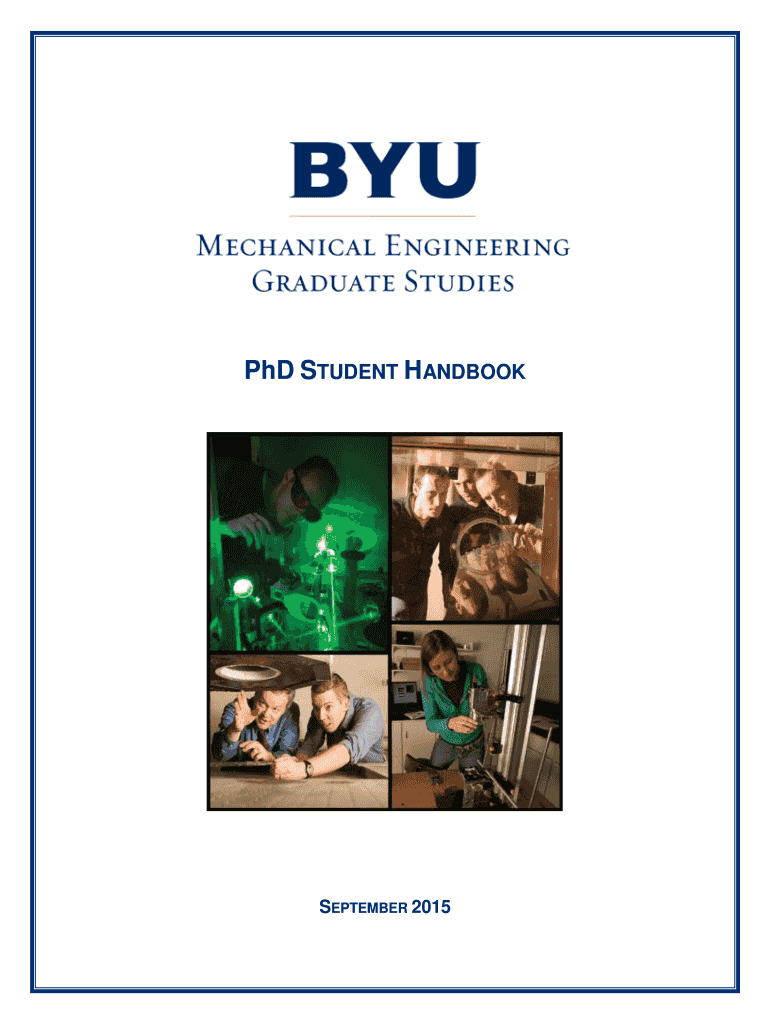 Fillable Online me byu PhD STUDENT HANDBOOK BYU Department of