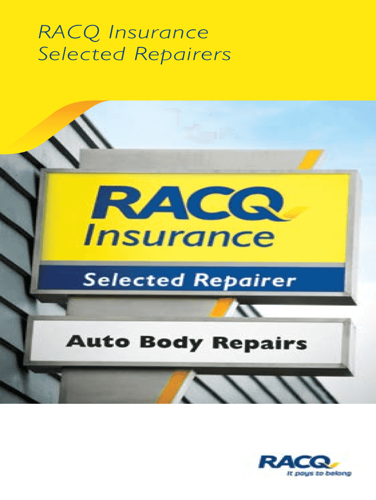 Fillable Online RACQ Insurance Fax Email Print pdfFiller