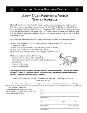 Feedback form for students - Sandy Beach Flyer - Farallones Marine Sanctuary Association - farallones