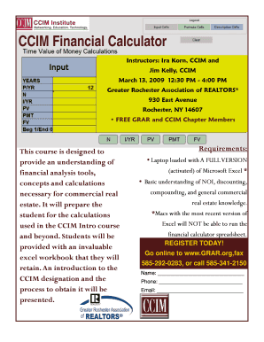 ccim excel spreadsheets