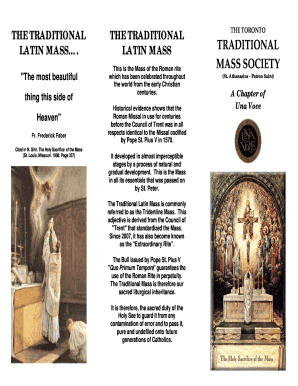 Fillable Online THE TRADITIONAL LATIN MASS LATIN MASS Fax Email Print - pdfFiller
