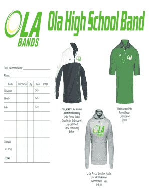 Band flyer - The Bands of Ola High School