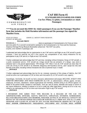 CAF HH Form 1 - Commemorative Air Force - cafutahwing