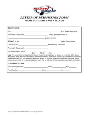 Letter of Permission Form