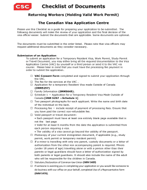 Canada Visa Application Checklist