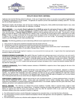 Virginia Rental Application Form