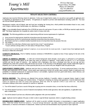 Virginia Rental Application Form
