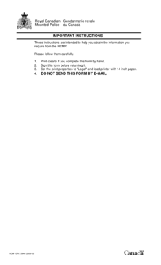 Royal Canadian Mounted Police Consent Form