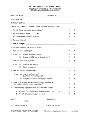 department check off form