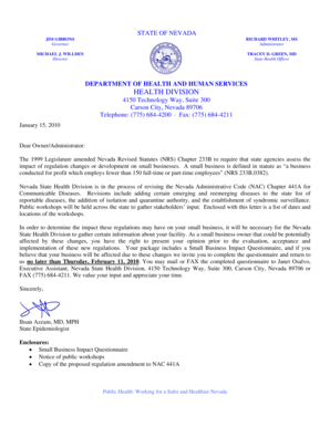 Nevada Small Business Impact Questionnaire