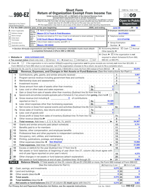 Form 990-EZ Tax Return