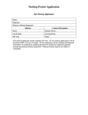 Parking Permit Application