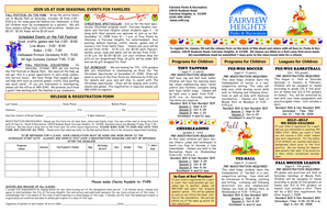 Fairview Heights Seasonal Events Flyer