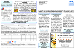 Fairview Parks & Recreation Registration Form