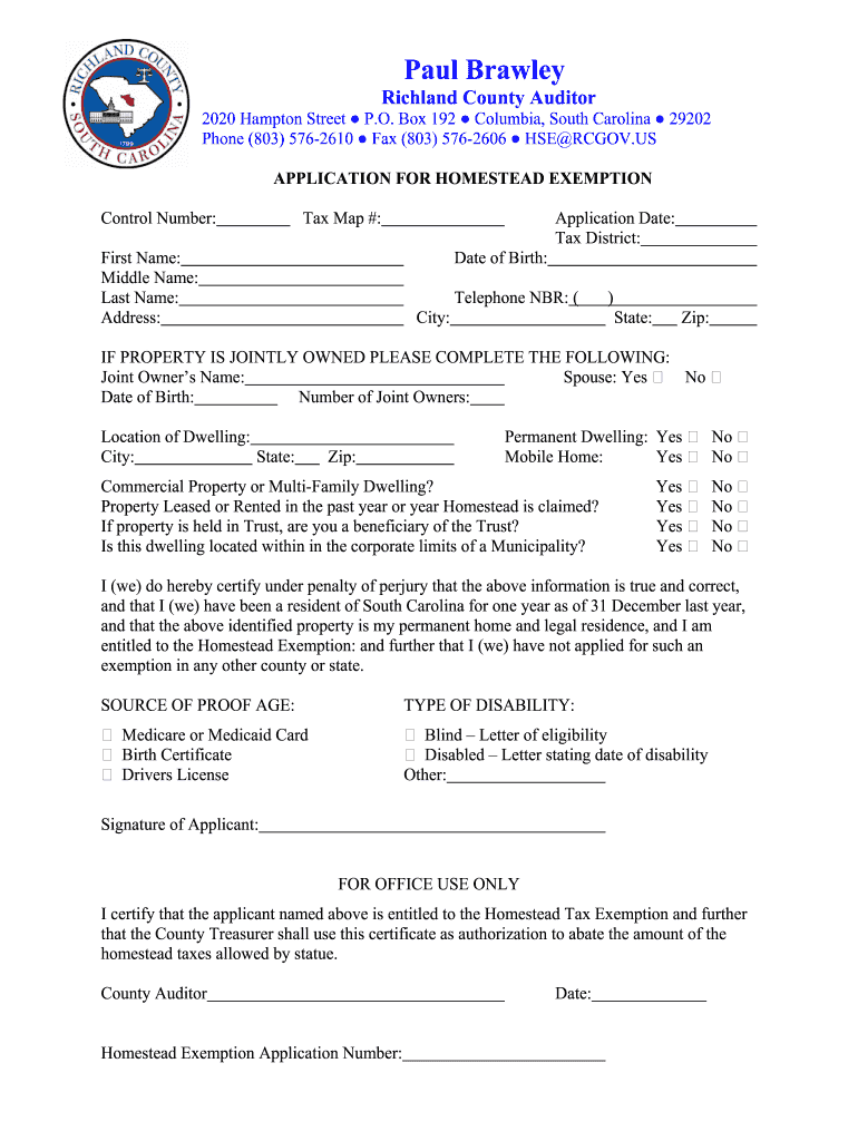 Ohio Homestead Exemption 2024 Application Carol Cristen