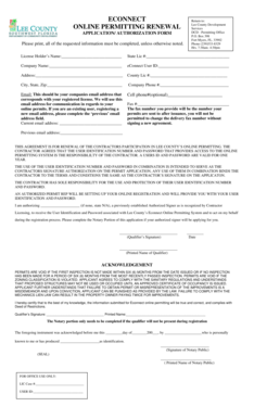 Lee County Online Permitting Renewal Form