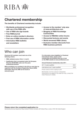 RIBA Chartered Membership Application