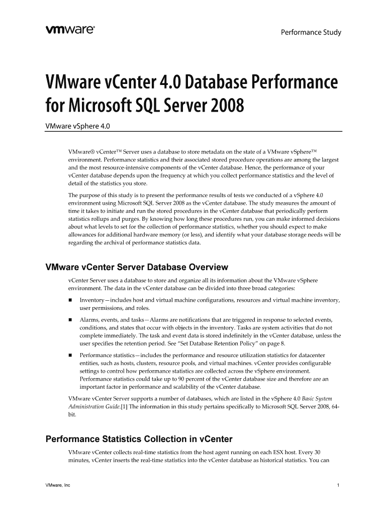 Fillable Online Minimum System Requirements For Installing VMware